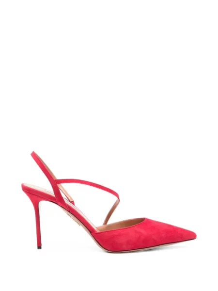 Pantofi cu toc Aquazzura slingback roșu