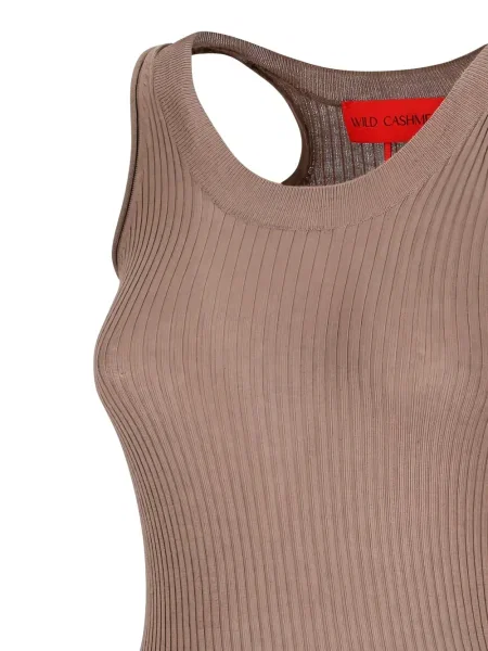 Top Wild Cashmere din cașmir maro