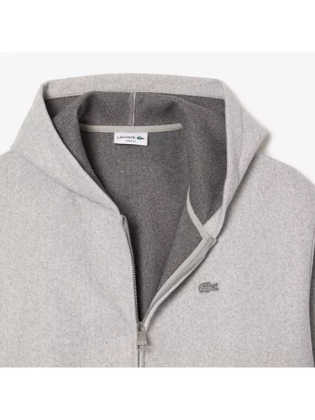 Lacoste Bluza Z Kapturem Loose Fit szara