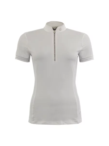 Koszulka do zawodów jeździeckich ANKY Textural C-Wear biała