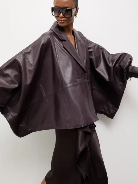 Answear.LAB geacă oversize pentru femei din piele BALO Unscripted Collection