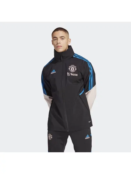 Kurtka do piłki nożnej Adidas Manchester United Condivo 22 Storm czarna