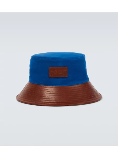 Usnjeni klobuk bucket Bode modra