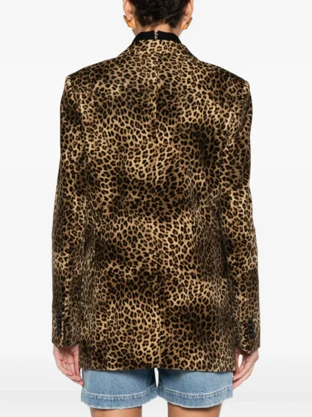Sacou Tagliatore cu imagine cu model leopard maro