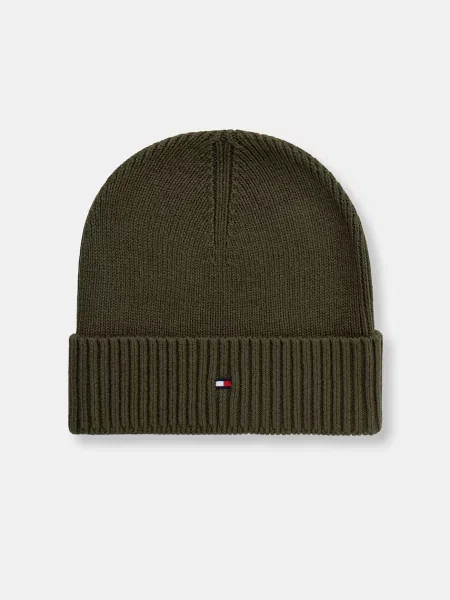 Czapka Tommy Hilfiger wełniana zielona