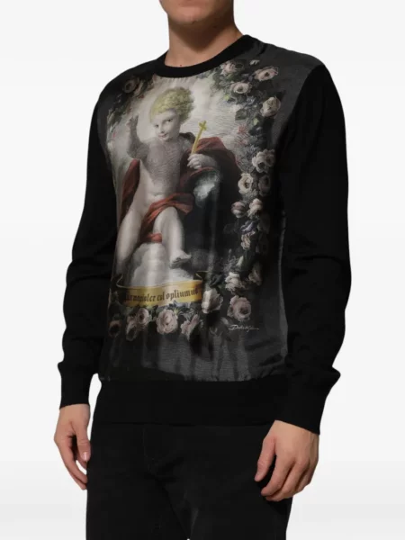 Pulover Dolce & Gabbana cu imagine negru