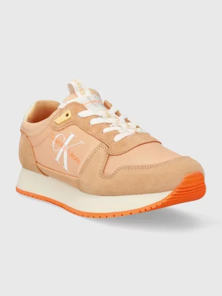 Calvin Klein Jeans Superge RUNNER SOCK LACEUP NY-LTH W oranžna