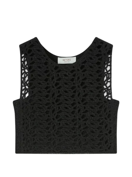 Decupat top Retori negru