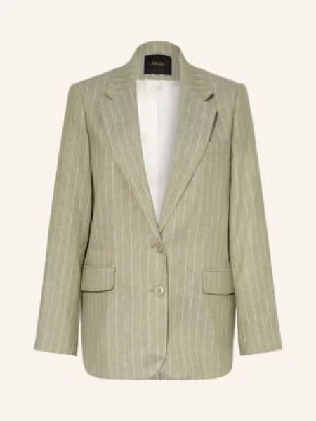 Maje Marynarka Z Lnu gruen biała