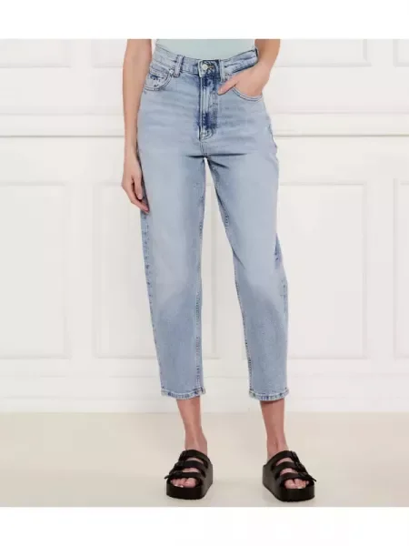 Tommy Jeans Blugi | Tapered fit | high waist albastru