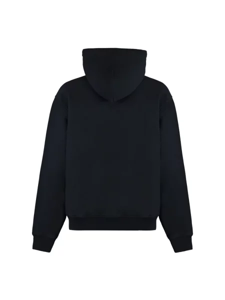 Bluza z kapturem Burberry z kapturem z logo niebieska