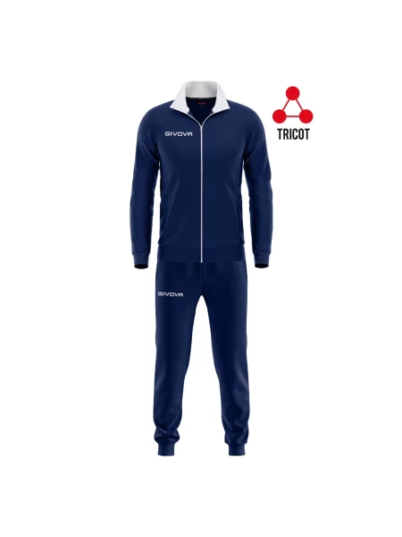GIVOVA dres sportowy komplet bluza i spodnie Torino biały/niebieski S białe