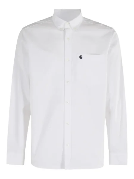 Cămașă Carhartt Wip din țesătură twill alb