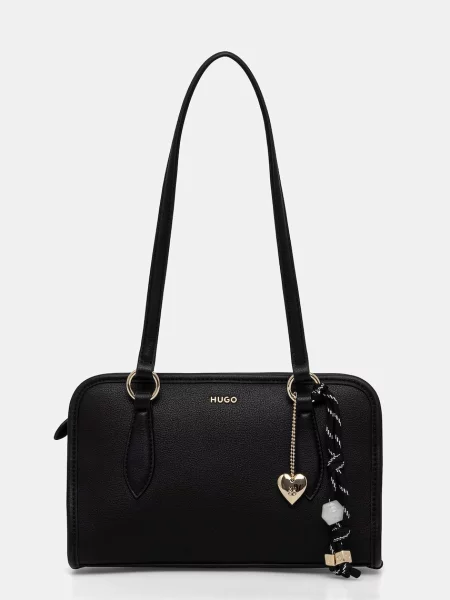 Geantă shopper Hugo din piele negru