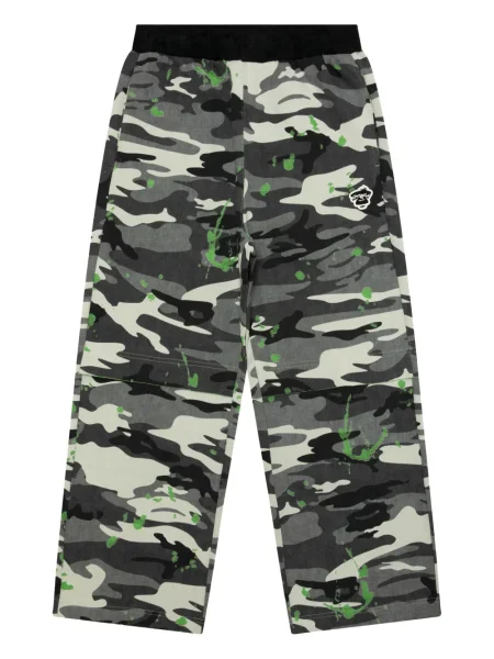 Pantaloni Aape By A Bathing Ape cu model camuflaj negru