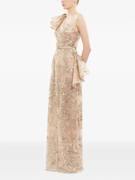 Maxi rochie maxi Saiid Kobeisy cu broderie de costum