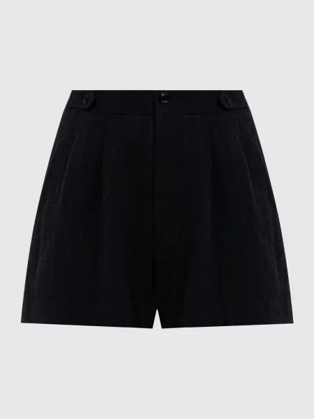 Шорти з вовни у візерунок Y`s Yamamoto чорні