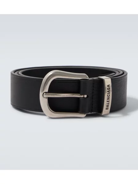 Curea Balenciaga din piele negru
