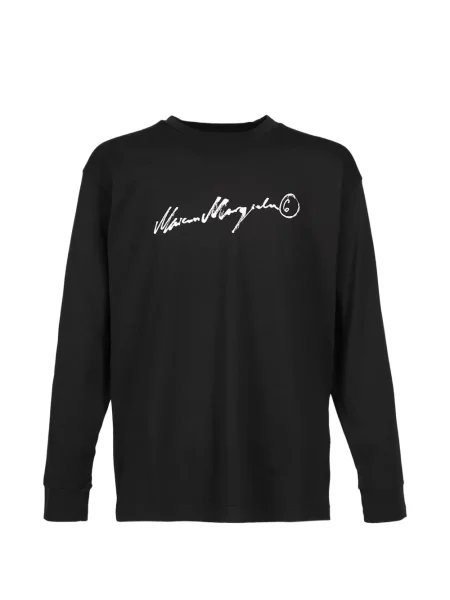 Lung tricou Mm6 Maison Margiela cu imagine negru