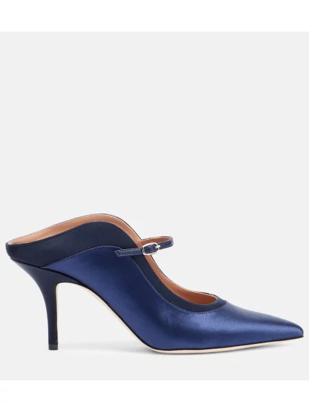 Pantofi cu toc Malone Souliers din satin albastru