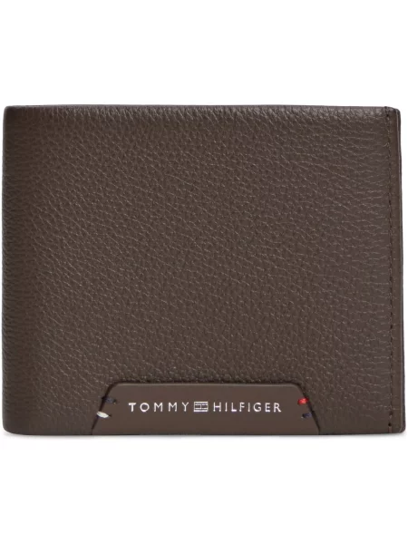 Tommy Hilfiger Bőr pénztárca Corporate Mini barna