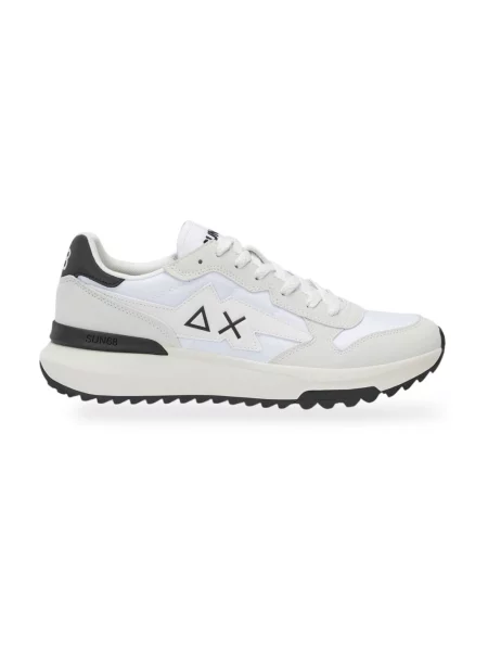 Sneakersy Sun68 skórzane białe