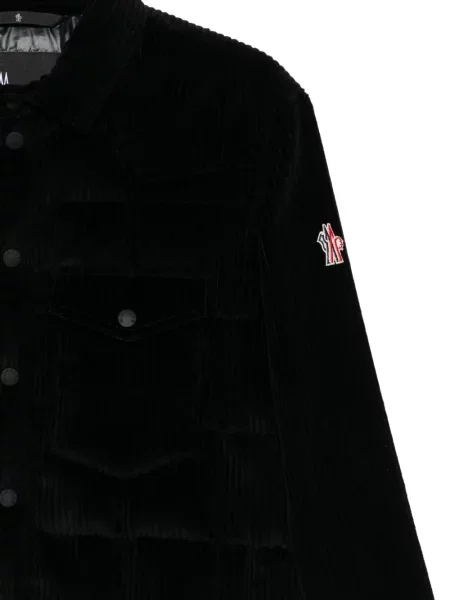 Geacă Moncler Grenoble de catifea cord negru
