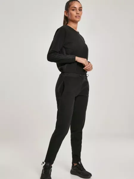 Salopetă Urban Classics din fleece negru