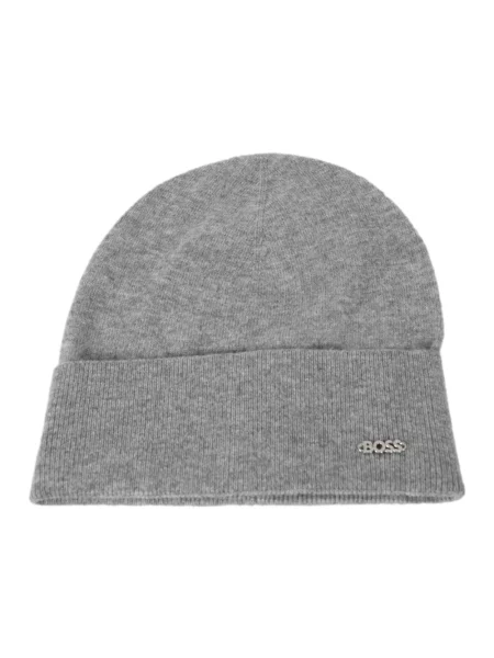 Czapka Hugo Boss wełniana szara
