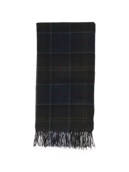 Fular Barbour de lână în carouri albastru