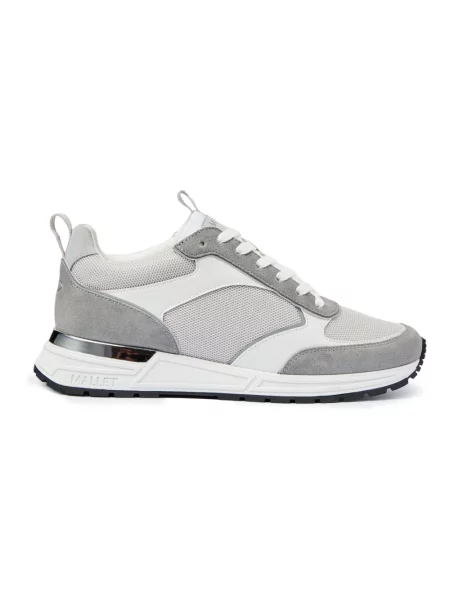 Sneakersy Mallet London zamszowe białe