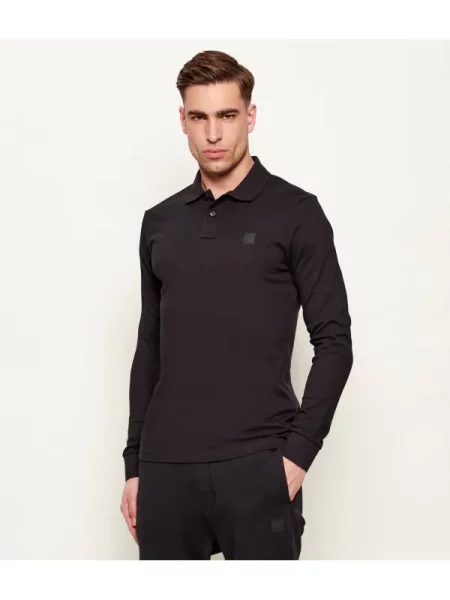 Tricou polo Boss negru