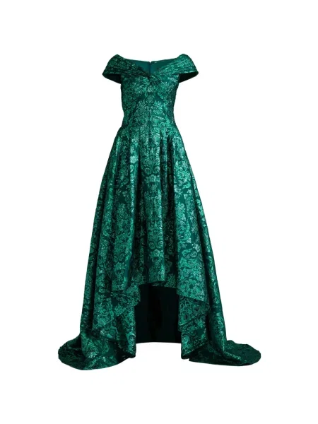 Rochie Tadashi Shoji asimetrică verde