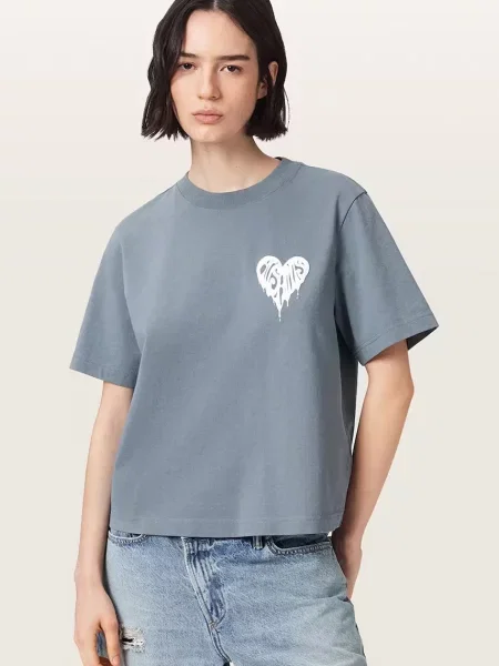 AllSaints tricou pentru femei din TRIP albastru