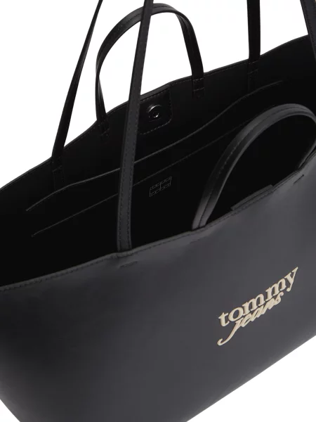 Batoh Tommy Jeans z ekologickej kože čierna