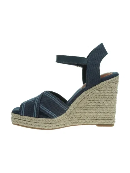 Tommy Hilfiger szandál TOMMY HILFIGER ESPAD HIGH WEDGE sötétkék