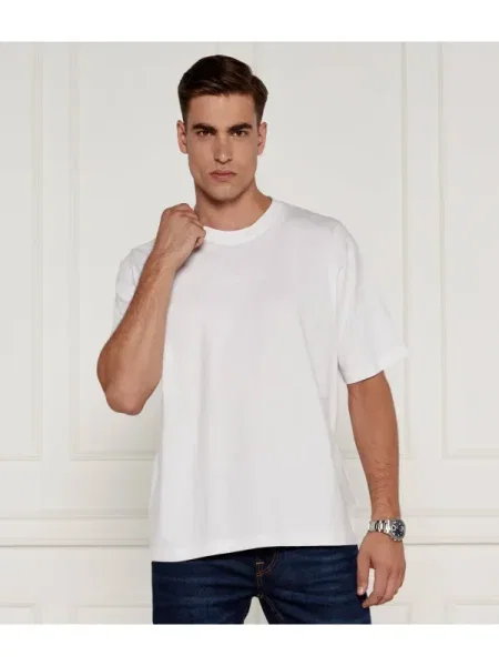 Guess Jeans Tricou | Oversize fit alb