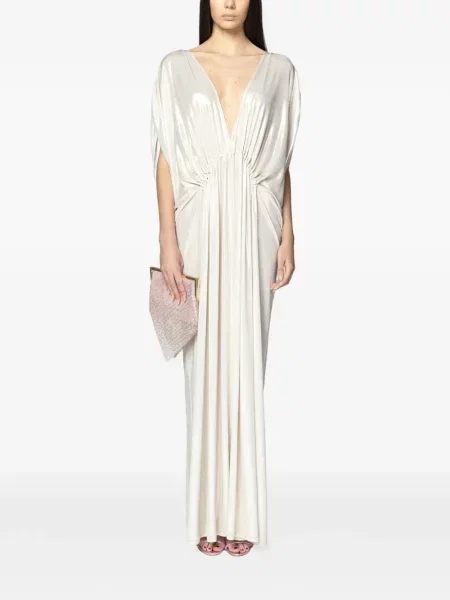 Rochie midi Twenty Fourhaitch cu decolteu în V drapată