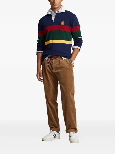 Gulerat șosete Polo Ralph Lauren de lână cu dungi negru