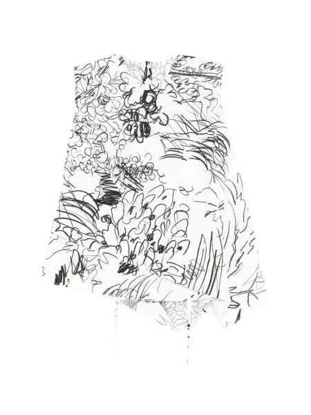 Top Jnby cu model floral alb