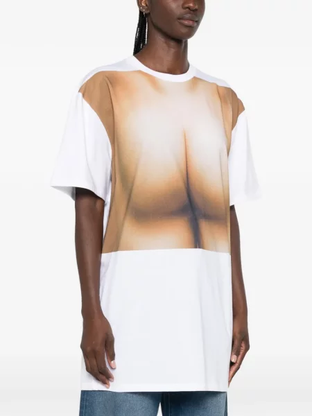 Tricou Jean Paul Gaultier cu imagine alb