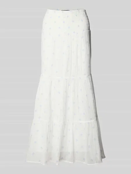 Długa spódnica z efektem stopniowania i elastycznym pasem Gina Tricot błękitna