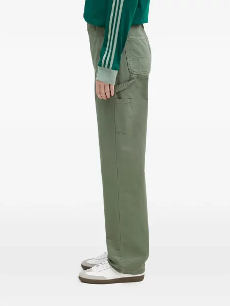 Pantaloni cu picior drept Carhartt Wip verde