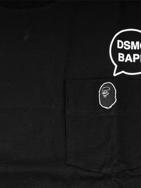 Tricou A Bathing Ape® cu autograf negru