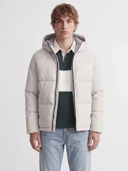 Зимова куртка JACK & JONES GALAXY PUFFER JACKET молочний