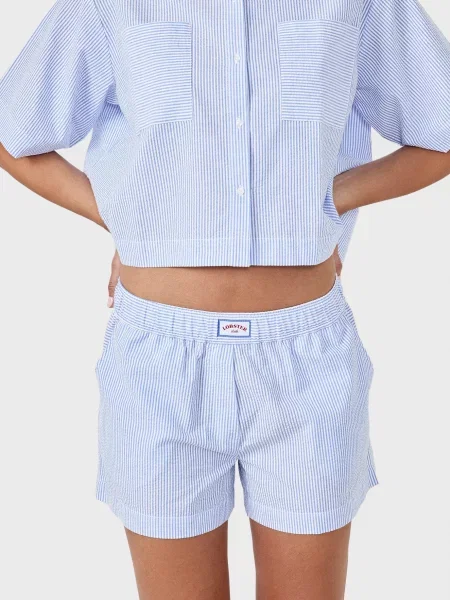 Смугасті шорти Etam блакитні