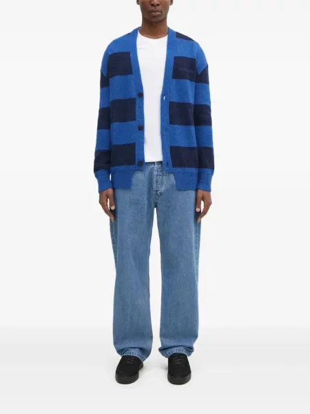 Pruhovaný kardigan Aries modrý