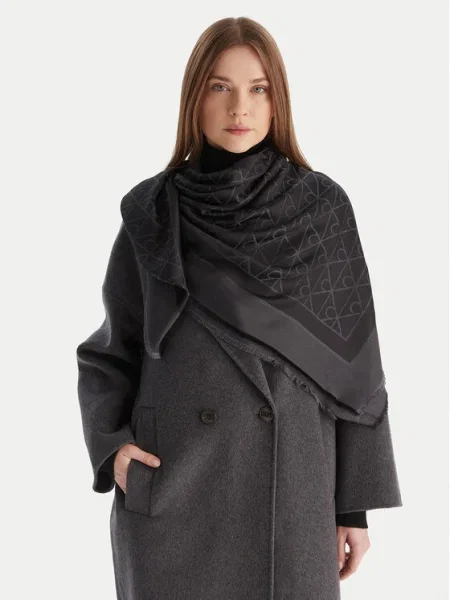 Тънък шал Calvin Klein мъжки с десен черно