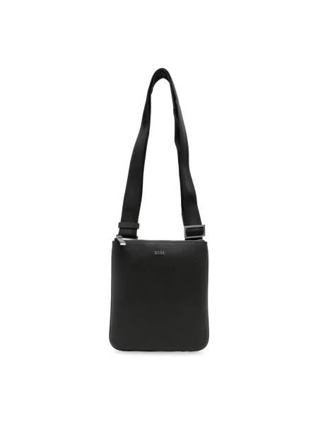 Torba crossbody Boss skórzana czarna