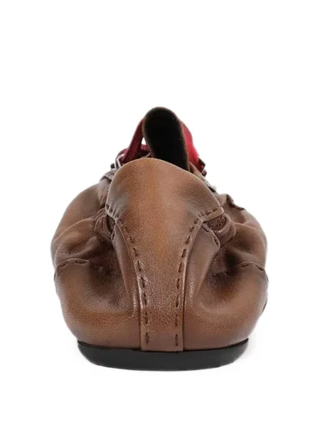 Sneakerși Prada din piele maro